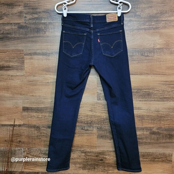 Levi's Jeans 27 Shaping 312 Slim Mid Rise Tummy Control Dark Wash Stretch Denim - Picture 2 of 13